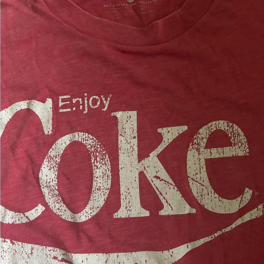 Coca Cola Vintage Burnout Cotton Tee Shirt XL
